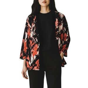 Ming Wang Knit 3/4 Sleeve Hook & Eye Jacket X-Large READ